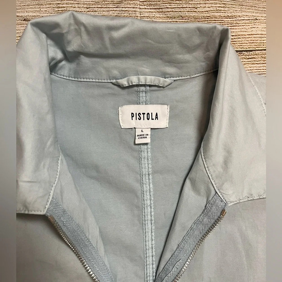 PISTOLA Meg Zip Romper in Sky Blue Size Large - Picture 8 of 12